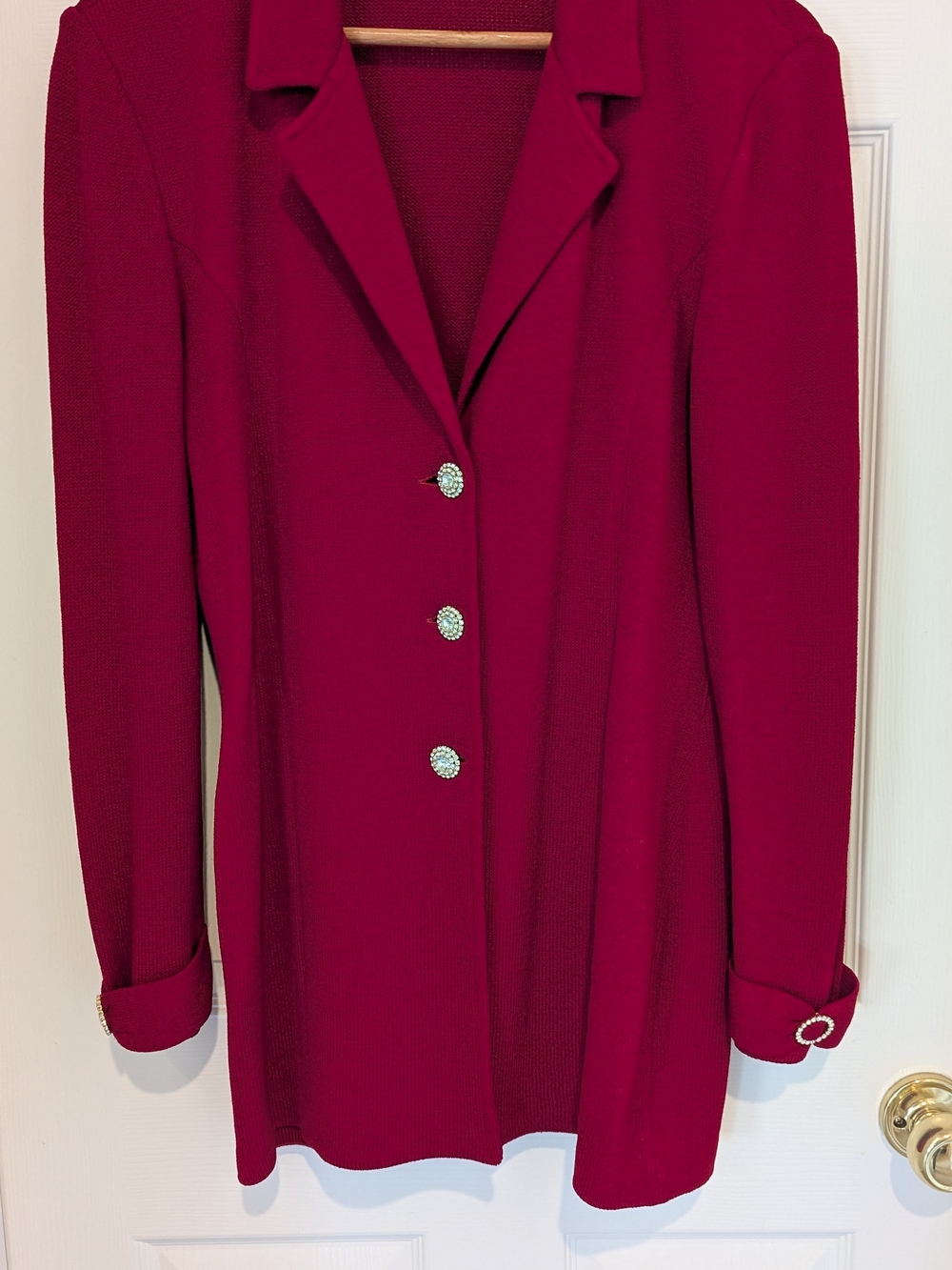 St. John Sport by Marie Gray Cherry Red Blazer Jacket